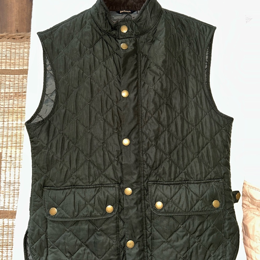 Barbour Lowerdale Gilet Quilted Vest Olive Green